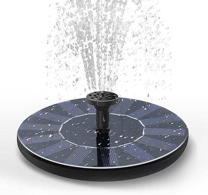 Solar Fountain Water Pump for Bird Bath, New Upgraded Mini Solar Powered Fountain Pump 1.5W Free Standing Solar Panel Kit Water Fountain for Garden, Pond, Pool, and Outdoor - Bloomnest