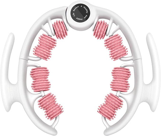 KESHWELL Muscle Massage Roller, Foam Roller for Deep Tissue Massage and Fitness Exercise.Golfer Tennis Elbow Relief Roller for Men&Women, Massage Roller Tool for Neck,Back,Leg, Arm,Thigh. White - Bloomnest
