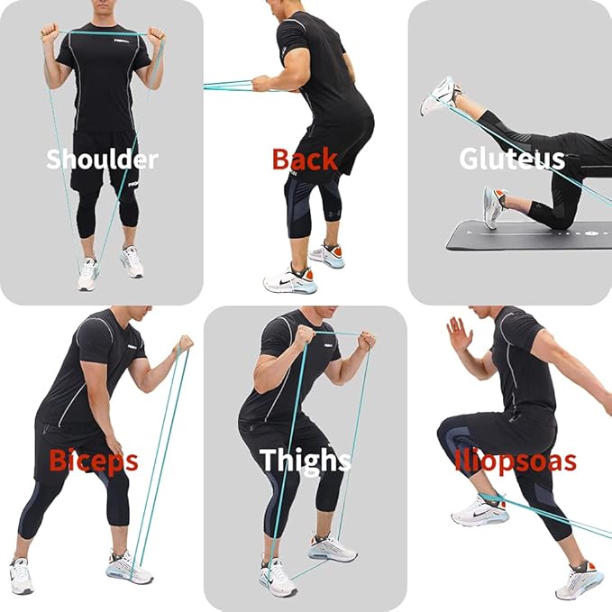 PROIRON Resistance Bands Pull Up Assistance Bands Comfortable Anti-Slip Exercise Bands for Pull up Dip Squat Gym Workout Physical Therapy Stretch Bands for Men & Women - Length 82inch（208cm） - Bloomnest
