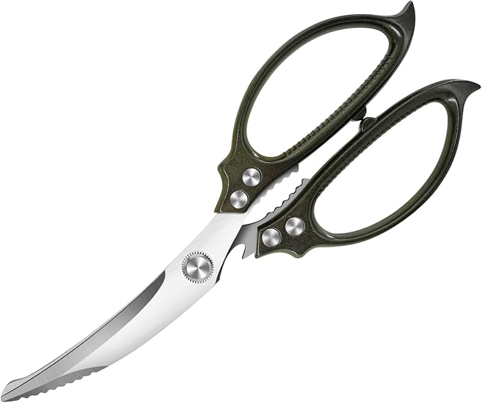 Heavy Duty Poultry Shears,Kitchen Shears,Food Scissors All Purpose for Meat Cutting,Chicken,Turkey,Fish,Dishwasher Safe Kitchen Scissors with Anti-Slip Handle - Bloomnest