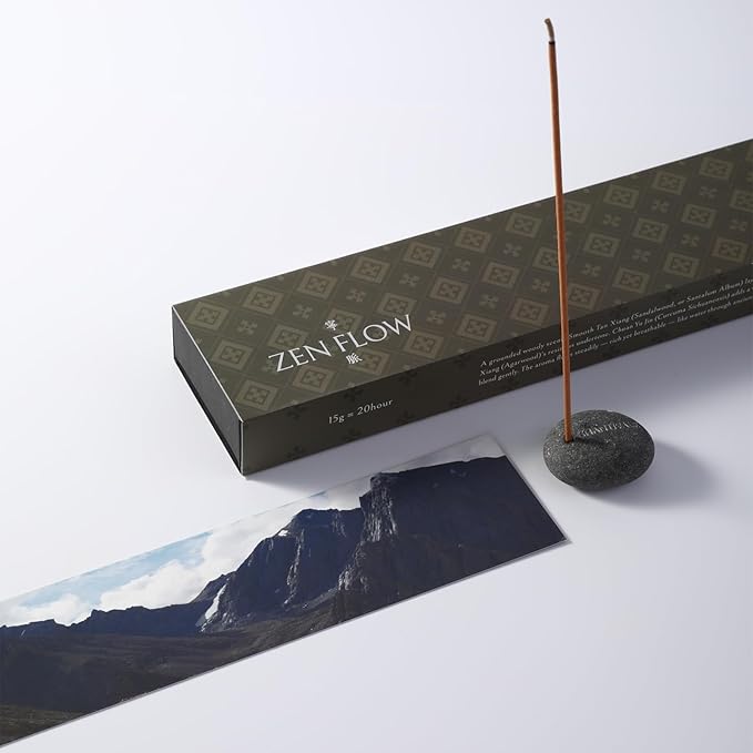 100% Natural Incense Sticks with Holder, Sandalwood Incense for Meditation, Deep Relaxation & Grounding | 40-Minute Calming Burn, Low Smoke, Non-Toxic, Gifts for Women SHANTIVALE