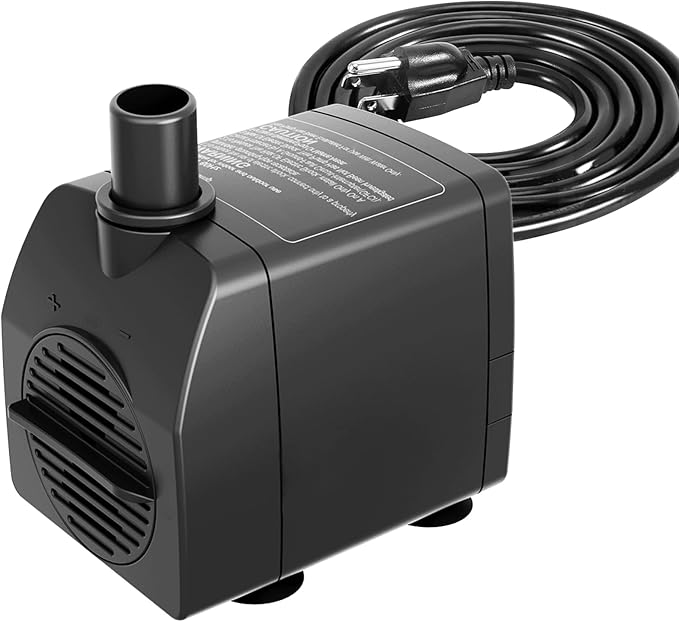 Submersible Pump 200GPH with AUTO-Shut-Off 5.2ft High Lift for Fountains, Hydroponics, Ponds, Aquariums & More - Bloomnest