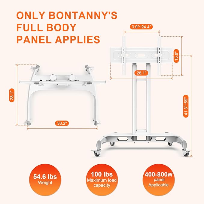 Red Light Therapy Stand (Only for Use 400W-800W Infrared Therapy Panels! Not Compatible with Other Brands!) BONTANNY