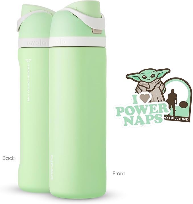 Owala Star Wars FreeSip Insulated Stainless Steel Water Bottle with Straw for Sports and Travel, BPA-Free, 24-Ounce, Stronger Than You Think Owala