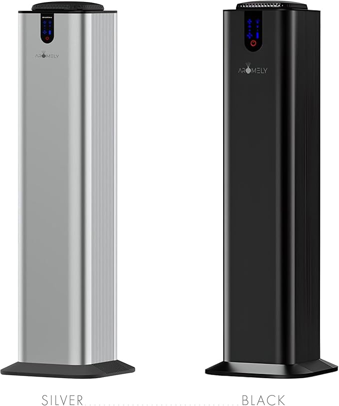 Aromely Smart Bluetooth Scent Diffuser, Aromatherapy Nebulizing Waterless Diffuser for Two-Story Homes, Offices & Open Areas, App Controlled Perfect Aroma Diffuser Up to 3,000 SQFT - Silver - Bloomnest