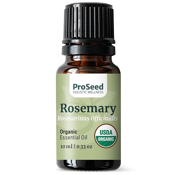 ProSeed Organic Essential Oil – Steam Distilled for Aromatherapy, Calm & Skin Care – Non-GMO, Handmade 10ml (0.33oz) (Rosemary) - Bloomnest