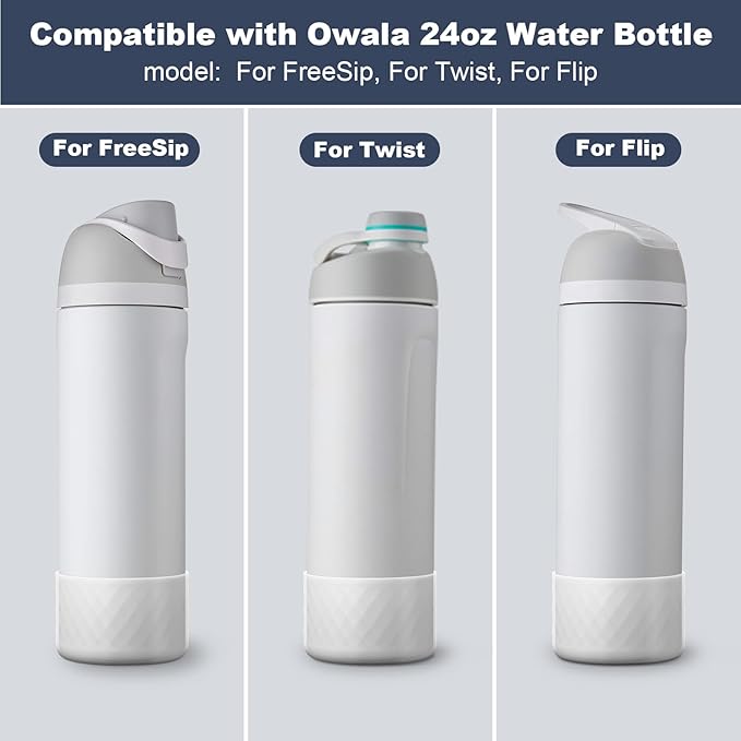 Silicone Boot for Owala Water Bottle 24 oz 32 oz 40 oz, Anti-Slip Protective Sleeve for FreeSip/Twist/Flip Stainless Steel Water Bottles Accessories BEONSKY