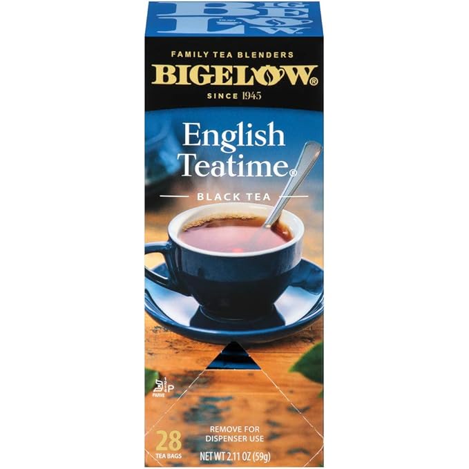 Bigelow English Teatime Tea 28-Count Box (Pack of 1) Full Caffeine Premium Black Tea Bold and Antioxidant-Rich Full Caffeine Black Tea in Foil-Wrapped Bags - Bloomnest