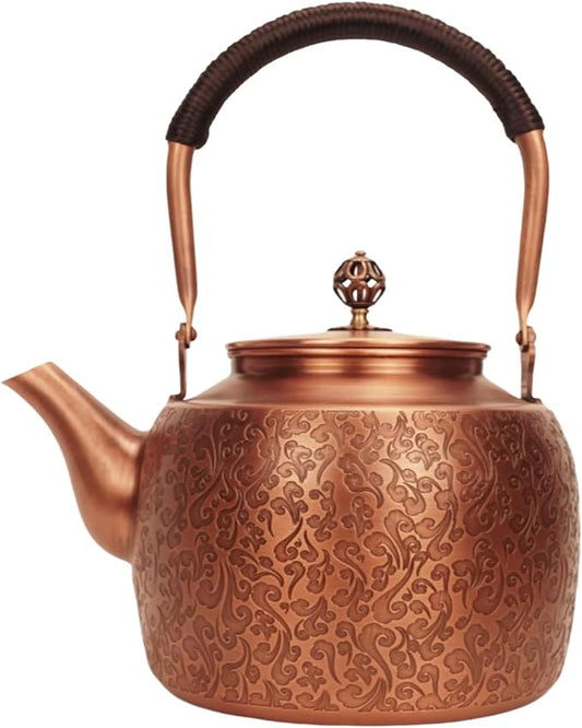 Kkekos Handmade Copper Kettle Copper Teapot for Stovetop 2000ml (Type3)