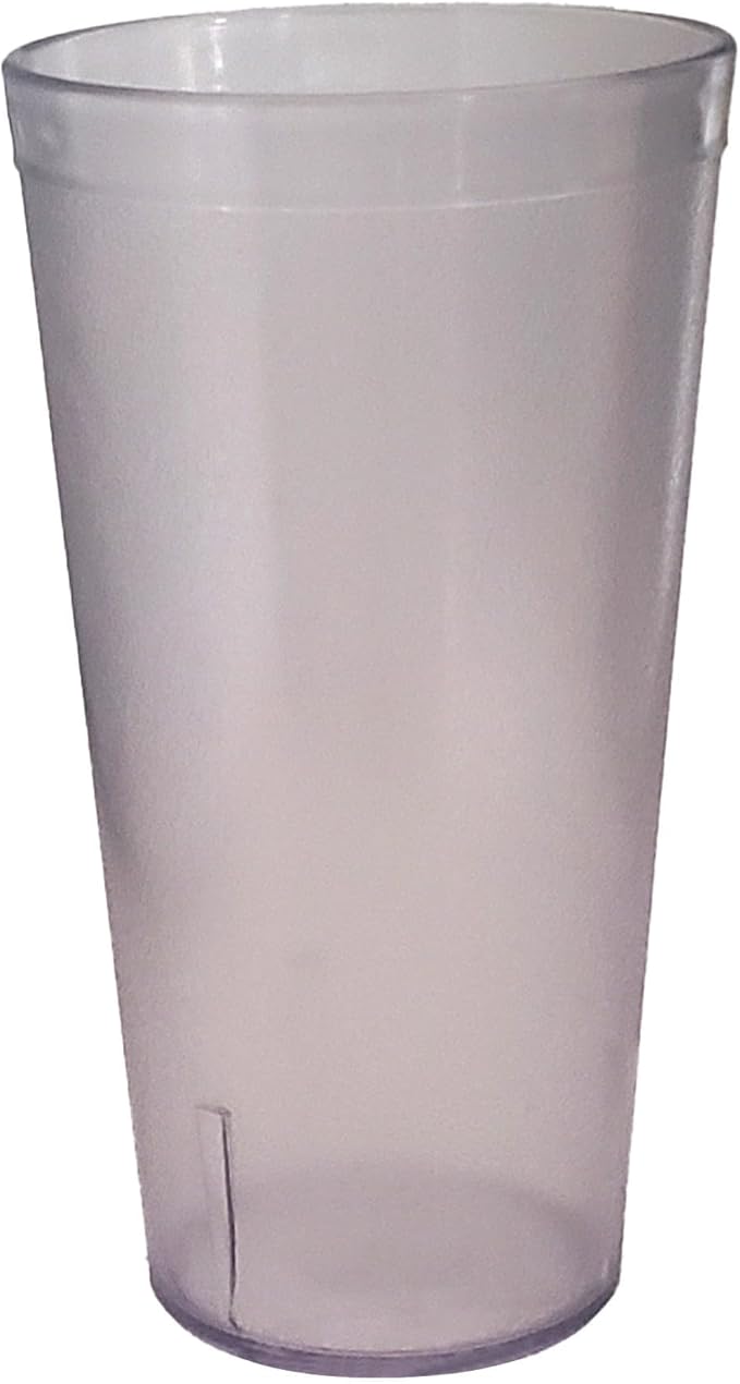 Party Outlaw Clear Plastic Cup Tumblers 6 Pc 16oz Lightweight, Heavy Duty Stackable Cafe Style Plastic Glasses. Reusable & Dishwasher Safe Ice Tea & Water Cupsafe Ice Tea & Water Cups - Bloomnest