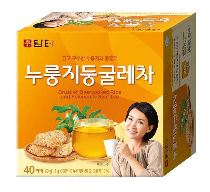 Damtuh Korean Roasted Rice & Solomon’s Seal Tea – Traditional Herbal Tea - Caffeine-Free, Sugar-Free, Non-Caloric, 40 Tea Bags (1.5g each) - Bloomnest