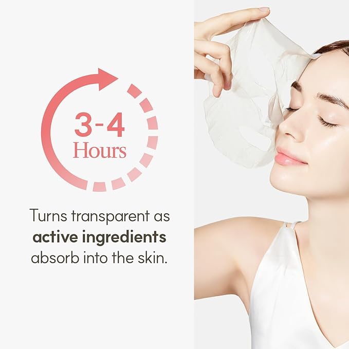 THE FACE SHOP Original Vegan Collagen Face Mask, Korean Glass Skin Essential, Peptide Hydrogel Mask for Firming & Skin Elasticity, Moisturizing, 4EA - Bloomnest