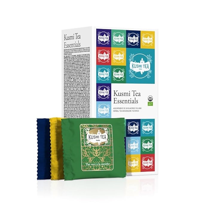 Kusmi Tea - Sampler Assortment Variety Box - Gift Idea for Men and Women - Organic Tea - Green Tea, Black Tea, Herbal Tea, Detox - A Selection of 8 Iconic Blends - 24 Tea Bags - Bloomnest