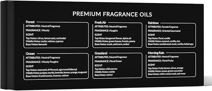 HIQILI Nature Fragrance Oil 6x10ml, Scented Oil for Candle Scents Soap Making & Diffuser, Essential Oils Set for Soy Candles Slime Home Car Aromatherapy, for Men Women Halloween Thanksgiving - Bloomnest