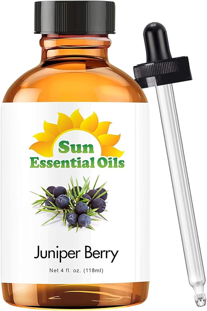 Sun Essential Oils 4oz Juniper Berry Essential Oil – Aromatherapy Oil for Candle Use (4 Fluid Ounces) - Bloomnest