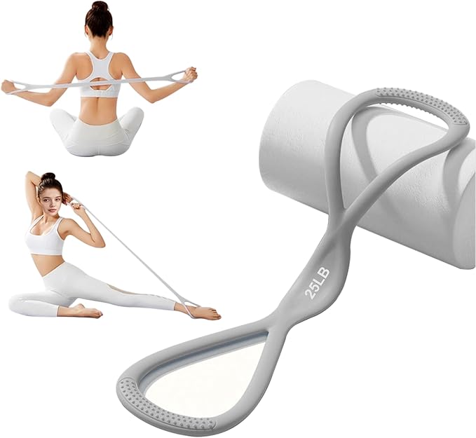 Luminous Resistance Bands, 8 Shaped Exercise Bands, with Handles Band for Arms, Back, Shoulder Stretch, Resistance Bands Women Men, Gift for Yoga Lover/Beginner, Not Break - Bloomnest