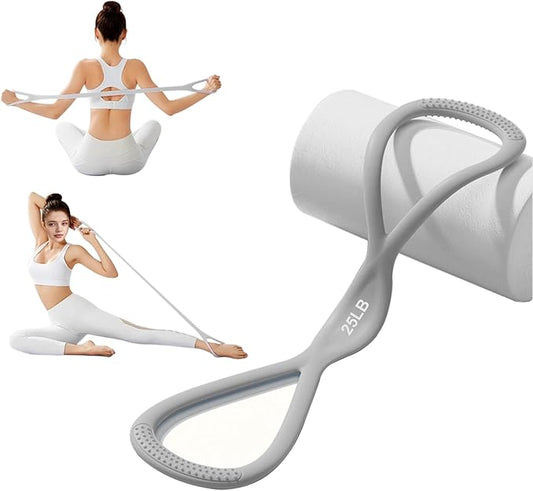 Luminous Resistance Bands, 8 Shaped Exercise Bands, with Handles Band for Arms, Back, Shoulder Stretch, Resistance Bands Women Men, Gift for Yoga Lover/Beginner, Not Break - Bloomnest