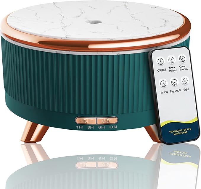 Diffusers for Essential Oils Large Room, 500ml Aromatherapy Diffuser Cool Mist Humidifier with Remote Control,7 Colors Lights & 5 Mist Mode Waterless Auto Off for Women Office Home - Bloomnest