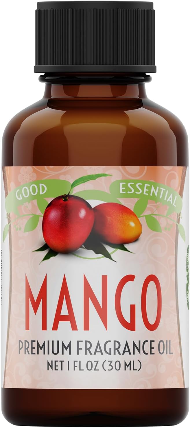 Good Essential Mango Fragrance Oil for Diffuser, Soap, Candles, Room Spray, Lotion & Body Butter - 1 fl oz (30 ml) - Mango Scent Oil GoodEssential