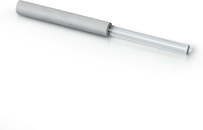 TOPFUND Clear Crystal Singing Pyramid 6 inch with Carrying Case and Quartz Suede Mallet