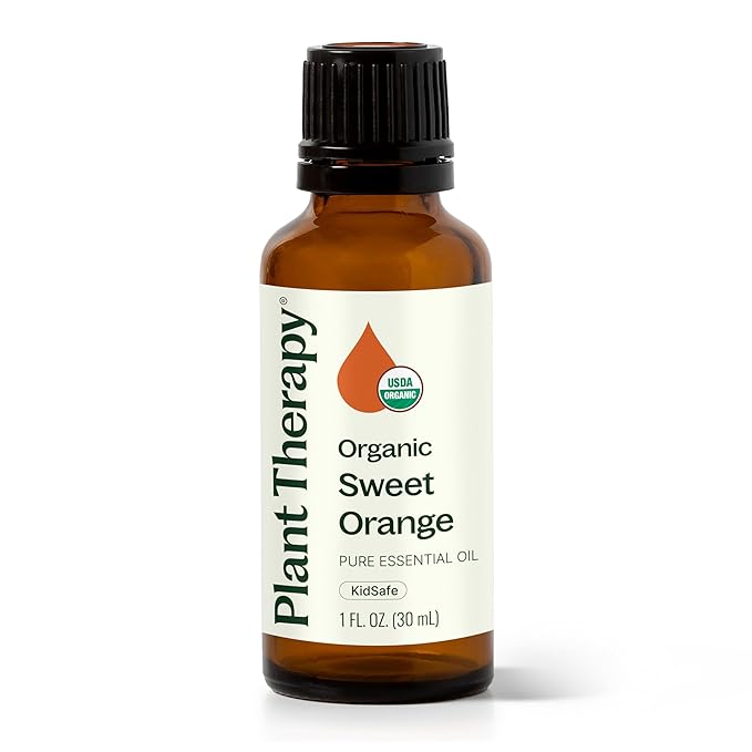 Plant Therapy Sweet Orange Organic Essential Oil 100% Pure, USDA Certified Organic, Undiluted, Natural Aromatherapy, Therapeutic Grade 30 mL (1 oz) - Bloomnest