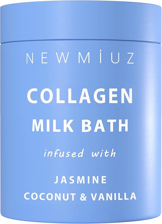 Creamy Coconut Collagen Milk Bath Soak Powder Moisturize & Soften Skin – Vanilla Jasmine Luxury Spa Bubble Bath Salt Mother's Birthday Christmas Relaxation Gifts for Women Perfect Stocking Stuffers - Bloomnest
