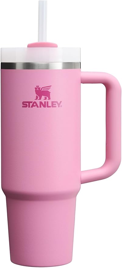 STANLEY Quencher H2.0 Tumbler with Handle and Straw 30 oz | Flowstate 3-Position Lid | Cup Holder Compatible for Travel | Insulated Stainless Steel Cup | BPA-Free | Peony - Bloomnest