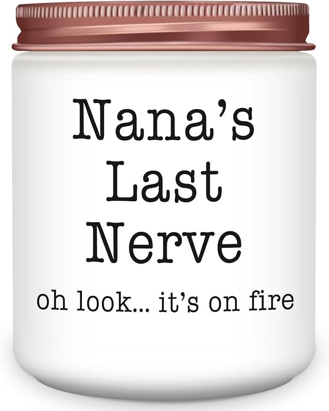 Homsolver Nana Gifts from Grandkids, Birthday Christmas Valentines Mothers Day Gifts for Nana,Nana's Last Nerve Scented Candle - Bloomnest