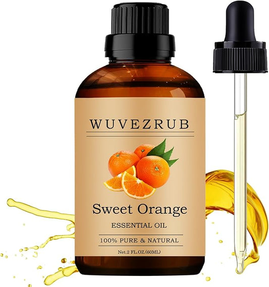 Sweet-Orange Essential Oil 60ML, 100% Pure and Natural for Aromatherapy Diffuser - 2 Fl Oz WUVEZRUB