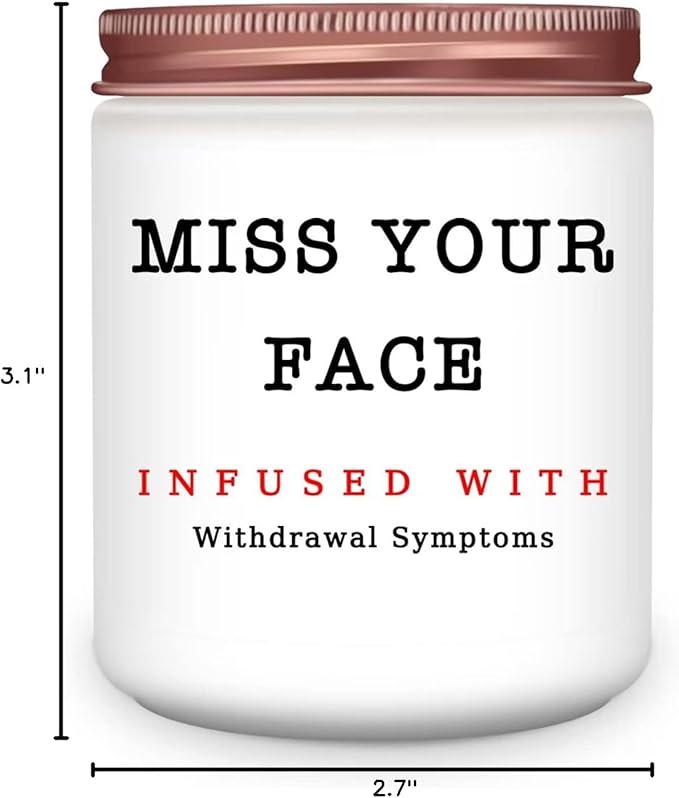 Homsolver Gifts for Women, Men, Friends, Sister, Bestie, Christmas Birthday Candles for Her Him, Unique Friendship Gift for Friend, Miss Your Face Scented Candle