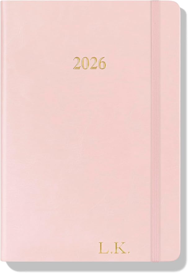 Wykeham's Executive 2026 Daily Journal Planner – US Public Holidays & Format – Customization Available (Personalized Rose, 8.5"×5.5") - Bloomnest