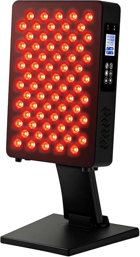 Red Light Therapy – 6 Wavelengths (600-850nm) Full Body Red Light Therapy, Touch Control & HD Display, 70 LEDs Ideal for Body, Face, Pain Relief, Anti-Aging & Recovery, 350W Black Bloomnest
