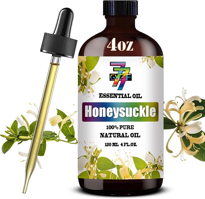 Honeysuckle Essential Oil (4 oz/120 ml) — Honeysuckle Oils for Aromatherapy, diffusers, humidifiers, Home fragrances, DIY Skincare, soap Making, DIY Candle, Relaxation, Yoga, and Meditation - Bloomnest