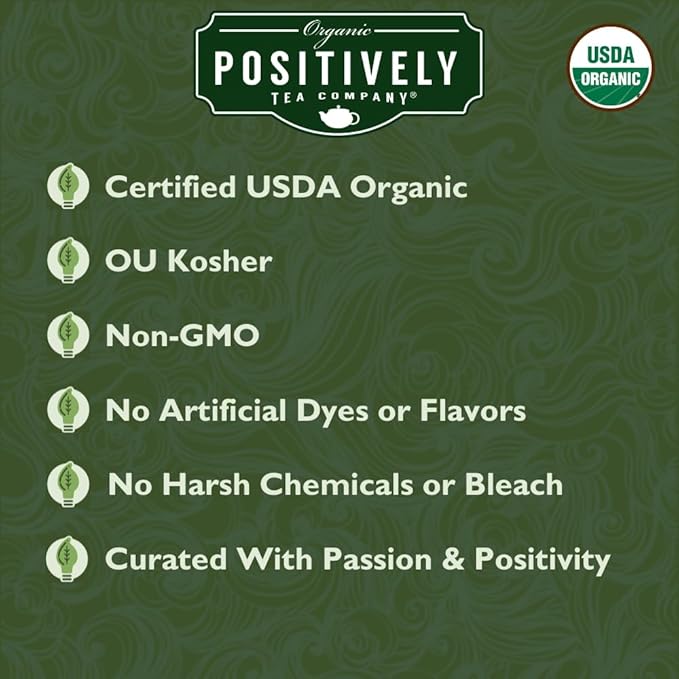 Organic Positively Tea Company, Jasmine Green Tea Bags, 20 Count - Bloomnest