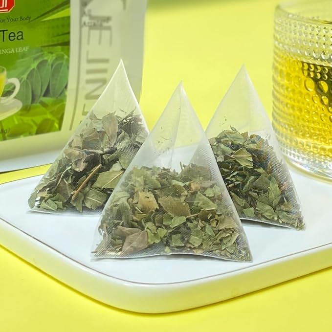 XIEJINJI Moringa Leaf Tea, 40 Tea Bags – Pure Moringa Superfood Infusion for Digestive Comfort & Immune Boost, Nutrient-Dense, Non-GMO, No Additives, Caffeine-Free - Bloomnest