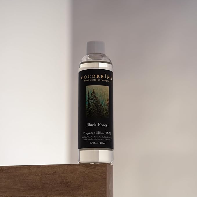 COCORRÍNA Reed Diffuser Refill - Black Forest 6.7 oz. Scented Oil for Reed Diffuser Home Fragrance for Bedroom, Bathroom Home Decor - Bloomnest