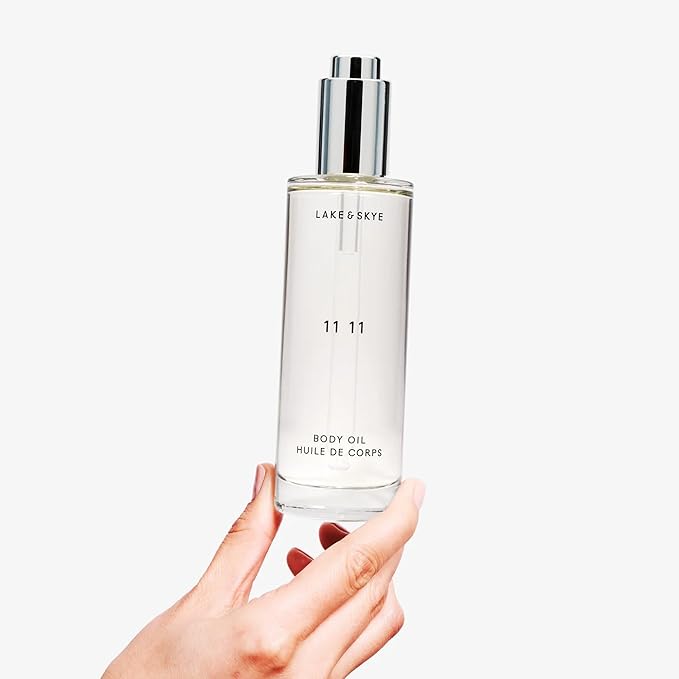 Lake & Skye 11 11 Body Oil, 3.4 fl oz (100 ml), Hydrating with Vitamin E & Sweet Almond Oil - Sheer & Uplifting Scent - Bloomnest