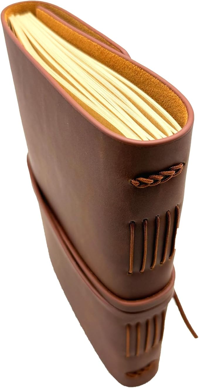 Dark Brown Notebook Journal - Leather Journals for Writing Small Size Diary 5.5x7.5 Inch, Notepad For Women and Man, Gifts,Work,Travel - Bloomnest