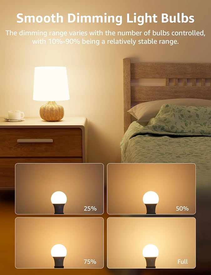 Lepro Dimmable LED Light Bulbs 100 Watt Equivalent, 14W 1500LM Soft Warm White 2700K, A19 E26 Standard Medium Base, UL FCC Listed, 15000 Hour Lifetime, 6 Packs - Bloomnest