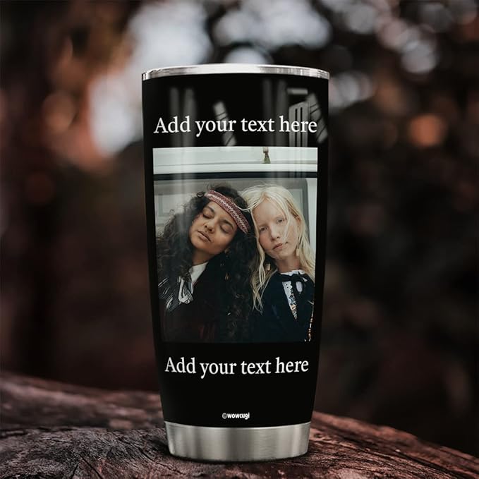 wowcugi Personalized Picture Photo Tumbler Custom Pictures Stainless Steel Insulated Tumblers Coffee Mug 20oz 30oz For Women Girls Birthday Christmas Friendship Cup Gifts For Bestie Best Friend Sister - Bloomnest