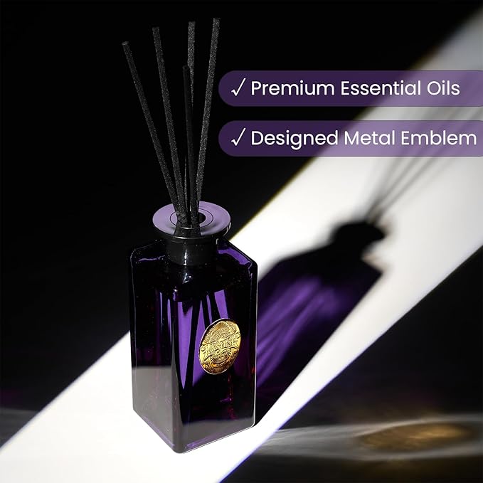 M&SENSE 10.14 oz Large Reed Diffuser Set | Lavender Glow Scent Oil Diffuser with Sticks | Hotel Collection Non-Toxic Essential Oil |for Bedroom Bathroom Living Room - Bloomnest