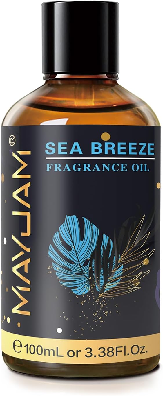 MAYJAM 100ML/3.38FL.OZ Sea Breeze Fragrance Oils with Glass Dropper, Essential Oils for Diffusers for Home, Long Lasting Scented Oils for Diffusers Soap Candle Making - Bloomnest