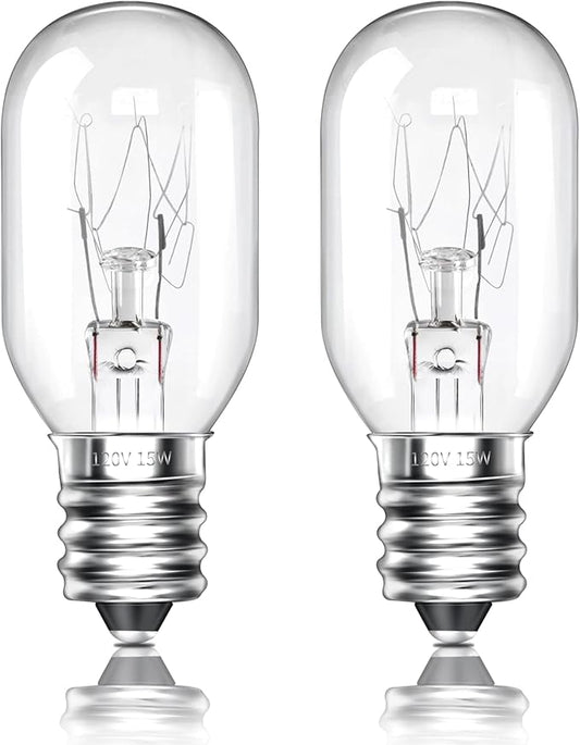 E12 T20 Salt Lamp Bulbs 15W 120V Original Salt Lamp E12 Base Replacement Himalayan Salt Lamps,Salt Lamps Baskets,Plug-in Wax Warmers,Night Lights (Pack of 2) - Bloomnest