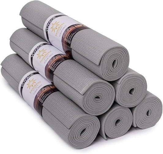 Sunshine Yoga Voyage Yoga Mat, 6 Pack, 72" x 24" Professional Studio and Gym Bulk Yoga Mats, 5mm Thick, Durable, Anti-Tear, Non Slip Fitness and Exercise Mats - Bloomnest