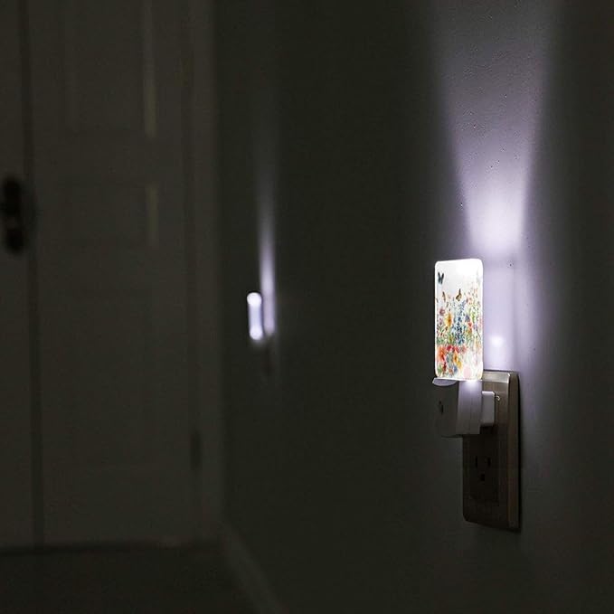 Led Night Light, Floral Plants Decorative Plug in Nightlights,with Smart Auto Dusk to Dawn Night Light for Bedroom, Kitchen, Nursery, Bathroom - Bloomnest