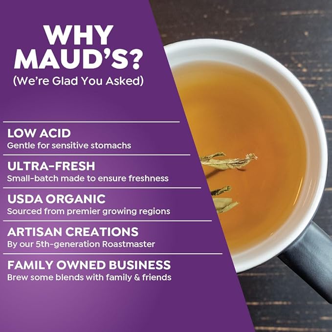 Maud's Organic Chamomile Lavender Tea Pods, 24 ct, Recyclable Single Serve Pods – 100% Gourmet Blended Tea Leaves, Compatible with Keurig K Cups Maker - Bloomnest