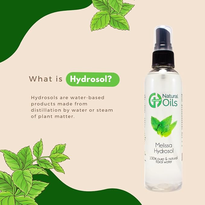 Melissa Hydrosol (Floral Water) - 32 fl oz Plastic Jug w/Cap - 100% Pure (NOT Oil) - Bloomnest