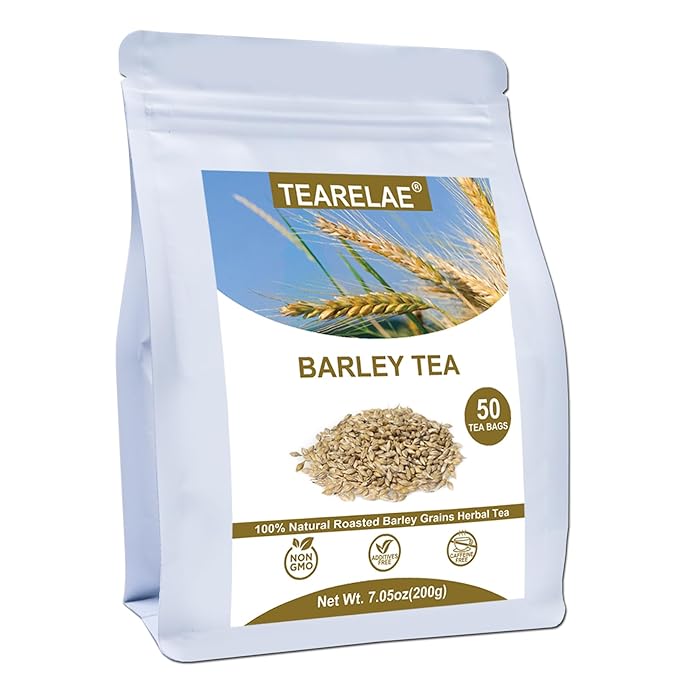 TEARELAE - Barley Bags - 4g x 50 Count - 100% Pure Natural Roated Barley Grains Herbal Tea - Mugicha - Non-GMO - Caffeine-free - Gently Sweet & Mellow - Bloomnest