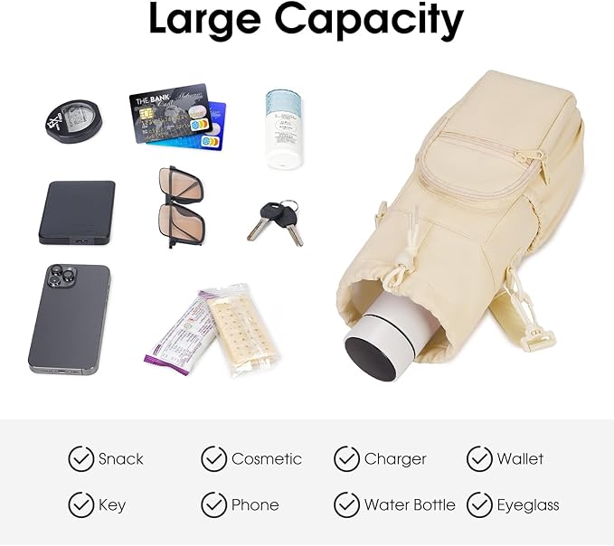 sportsnew Water Bottle Holder with Strap 32oz 40oz Insulated Water Bottle Carrier Sling Bag with Phone Pocket Crossbody sportsnew