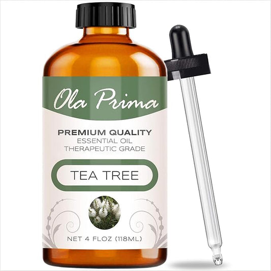 Ola Prima Australian Tea Tree Essential Oil – 4 fl oz Therapeutic Grade with Dropper for Hair, Toenail, Face, Acne, Aromatherapy, and Diffuser - Bloomnest